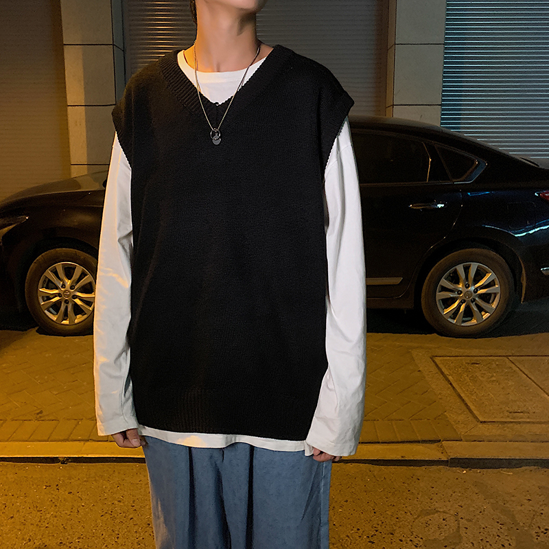 Áo Sweater Dệt Kim Cổ V Dáng Rộng Thời Trang Cho Nam Nữ 22SC145