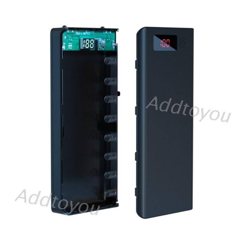Vỏ sạc dự phòng A8 có màn hình LCD 8x18650
