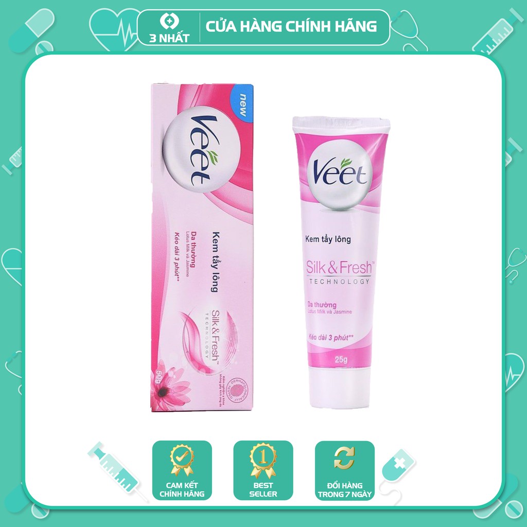 Kem tẩy lông Veet 25g, kem tẩy lông dành cho da thường