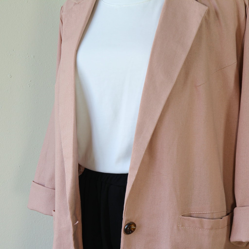 💖FREESHIP💖 Áo Khoác Blazer Linen Mùa Hè TokyoKei - Mỏng. Nhẹ - TAH125 | BigBuy360 - bigbuy360.vn