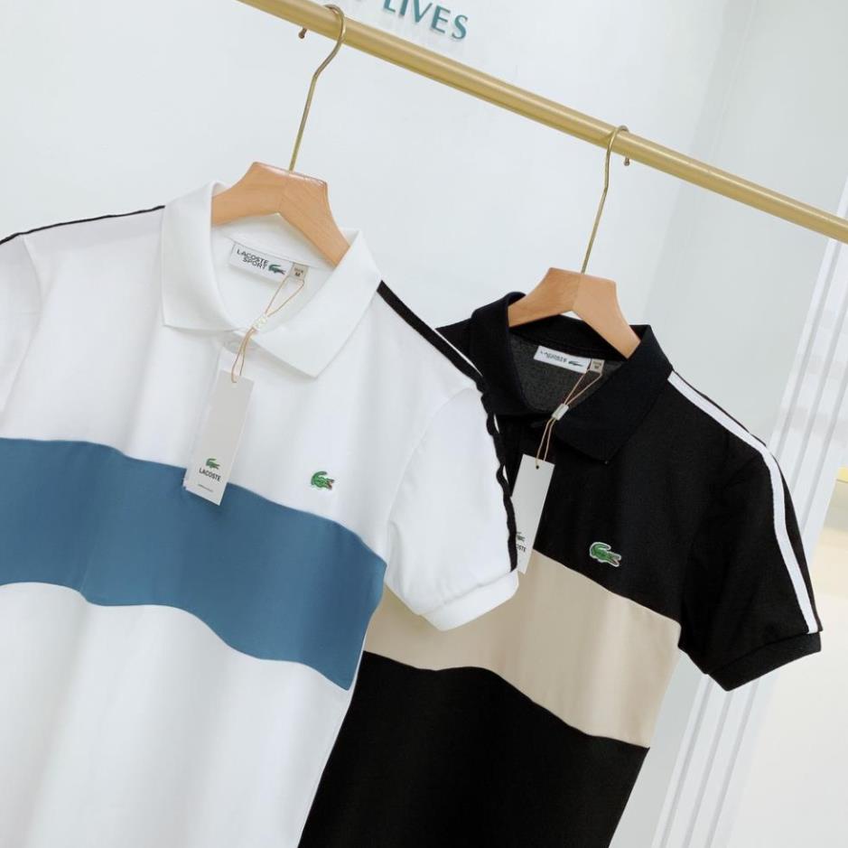 Áo Thun POLO nam cổ bẻ BASIC trơn chống nhăn vải cotton lacoste 2 màu trẻ trung New - ! *