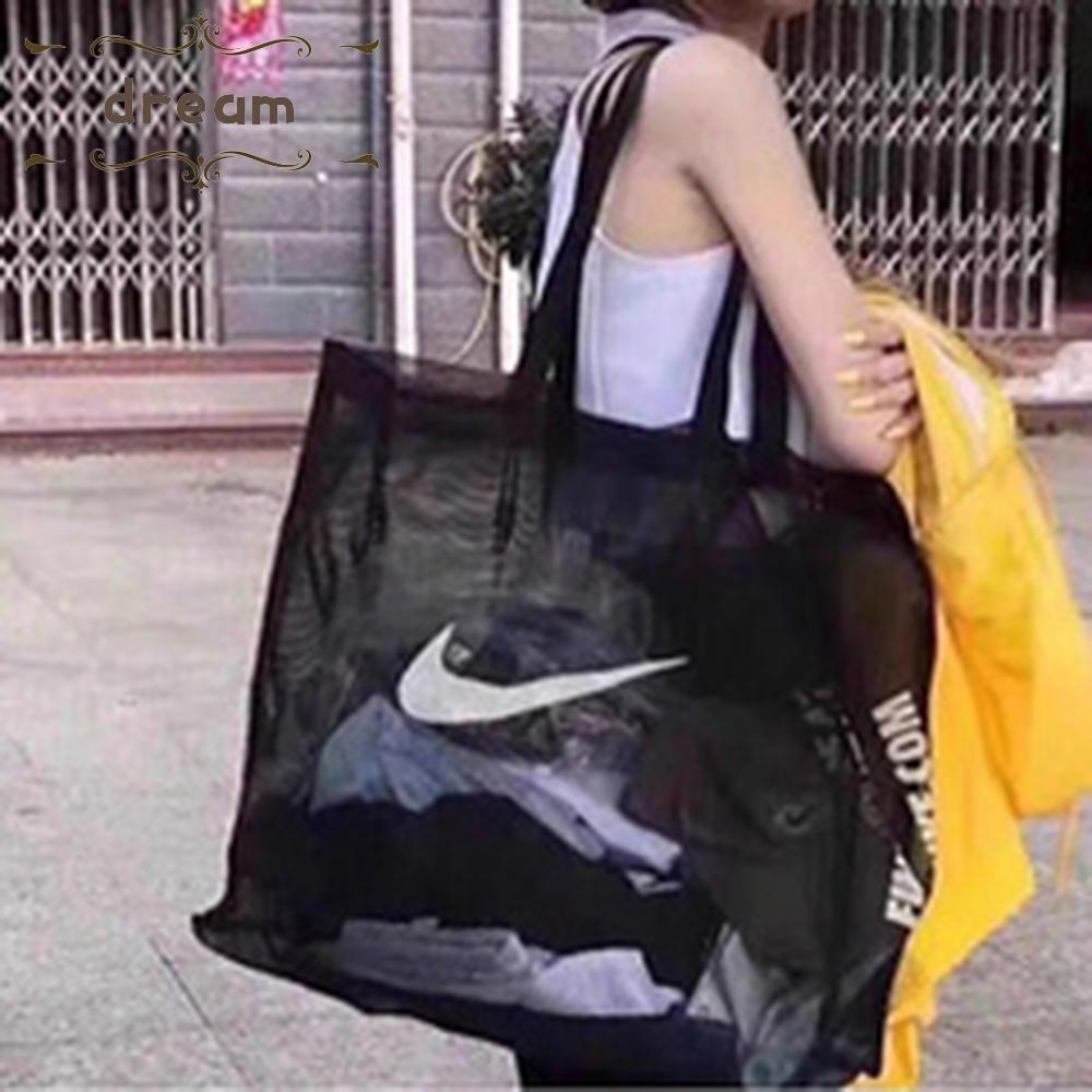 Tote Bag Storage Bag Students Lunch Bags Handbag High Capacity Mesh Bag