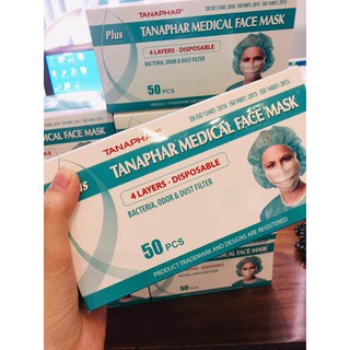 KHẨU TRANG Y TẾ TANAPHAR 4 LỚP KHÁNG KHUẨN TIỆT TRÙNG