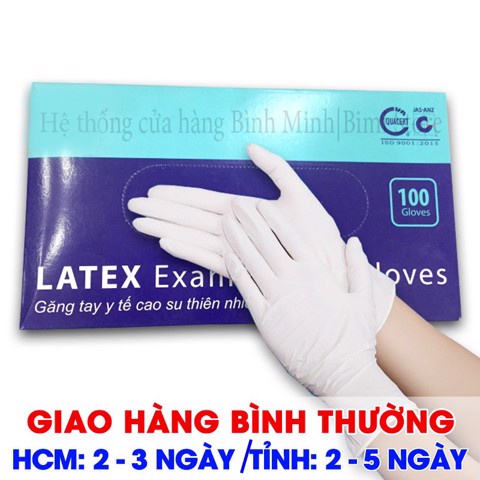 1 Hộp Găng tay y tế Latex-Gloves có bột GT669