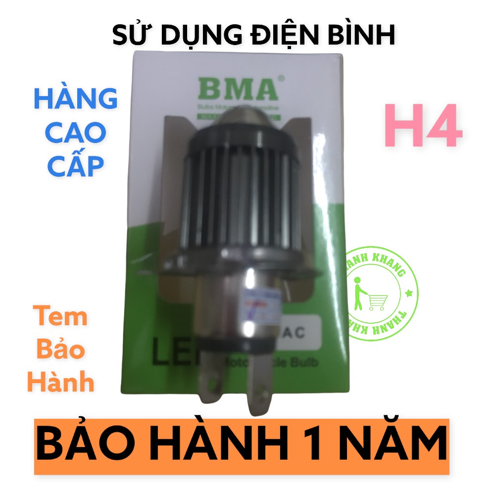 Đèn pha led BMA-H4C-BICAUVT cos vàng pha trắng chính hãng siêu sáng bảo hành 1 năm gắn pha xe máy Thanh Khang