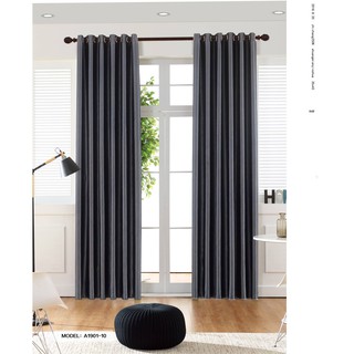 Set rèm cửa chính & rèm cửa sổ - Vải CN Hàn Quốc dày - Tông màu xám tối - Có may theo kích thước yêu cầu