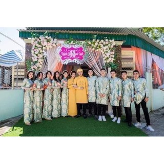 Áo dài cách tân nam kèm mấn
