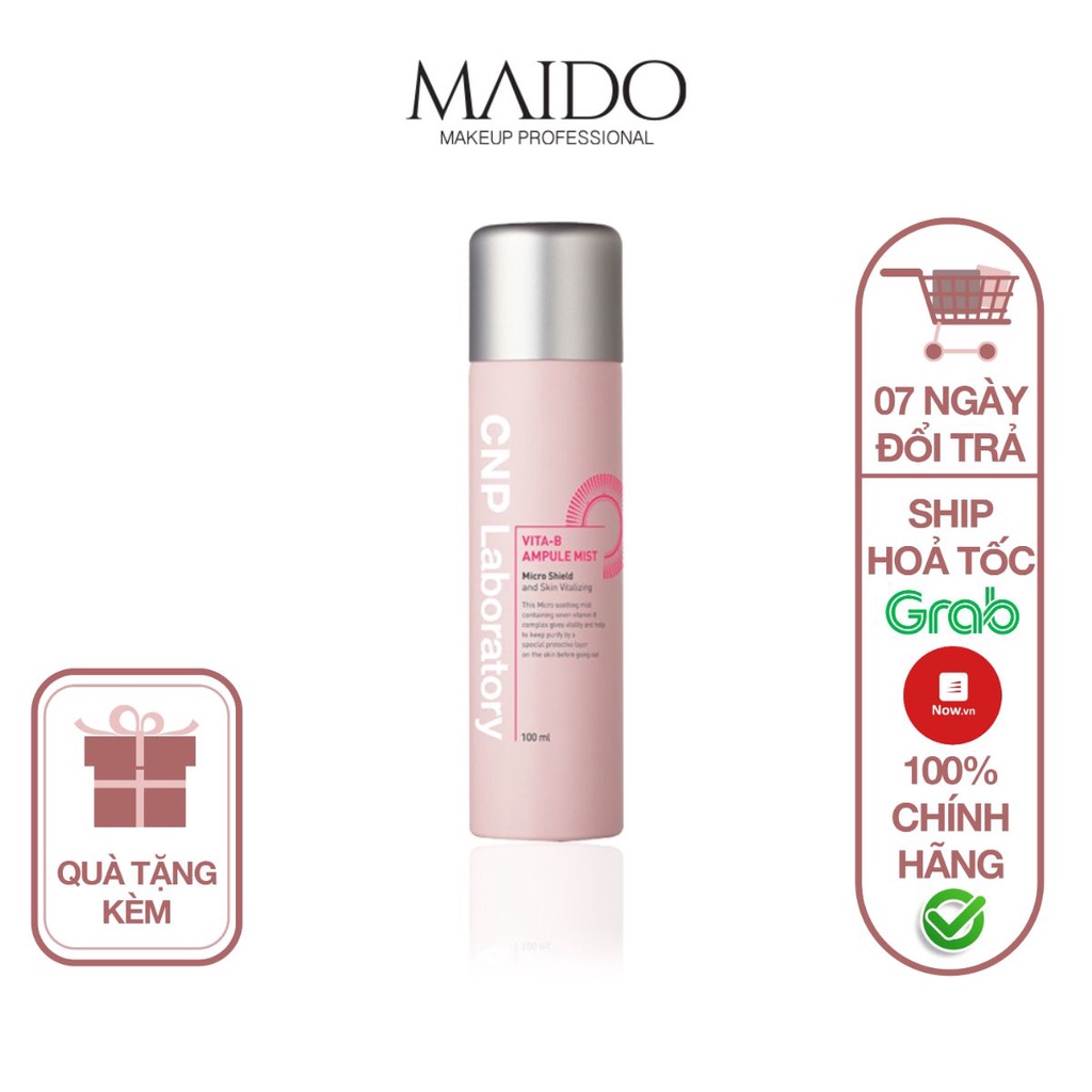 Xịt khoáng phức hợp Vitamin B ngăn bụi mịn dưỡng sáng da CNP Laboratory Vita-B Ampule Mist  H007 MAIDO cosmetics