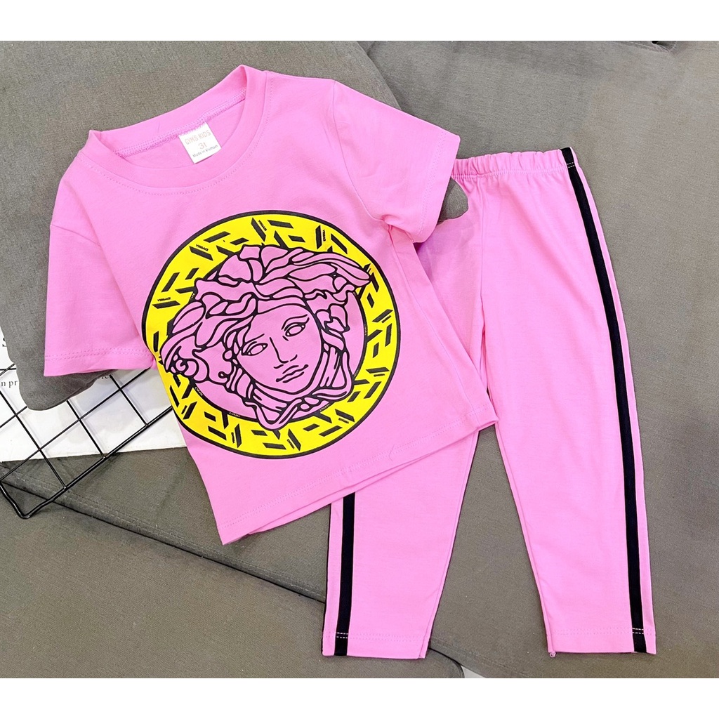 Đồ bộ bé gái thể thao cotton 4 chiều Jennie kids size nhỡ 11-23kg J494