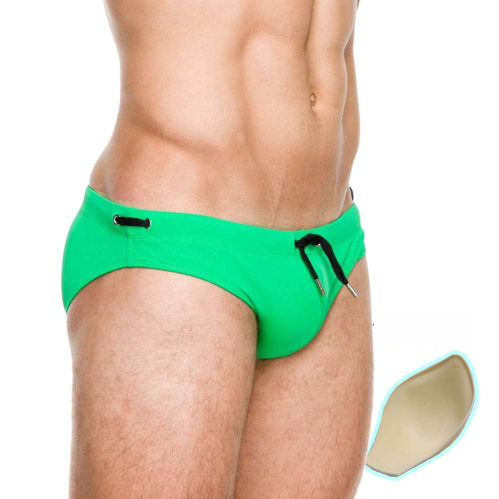 Quần bơi nylon tam giác màu trơn cup U gợi cảm cho nam | BigBuy360 - bigbuy360.vn