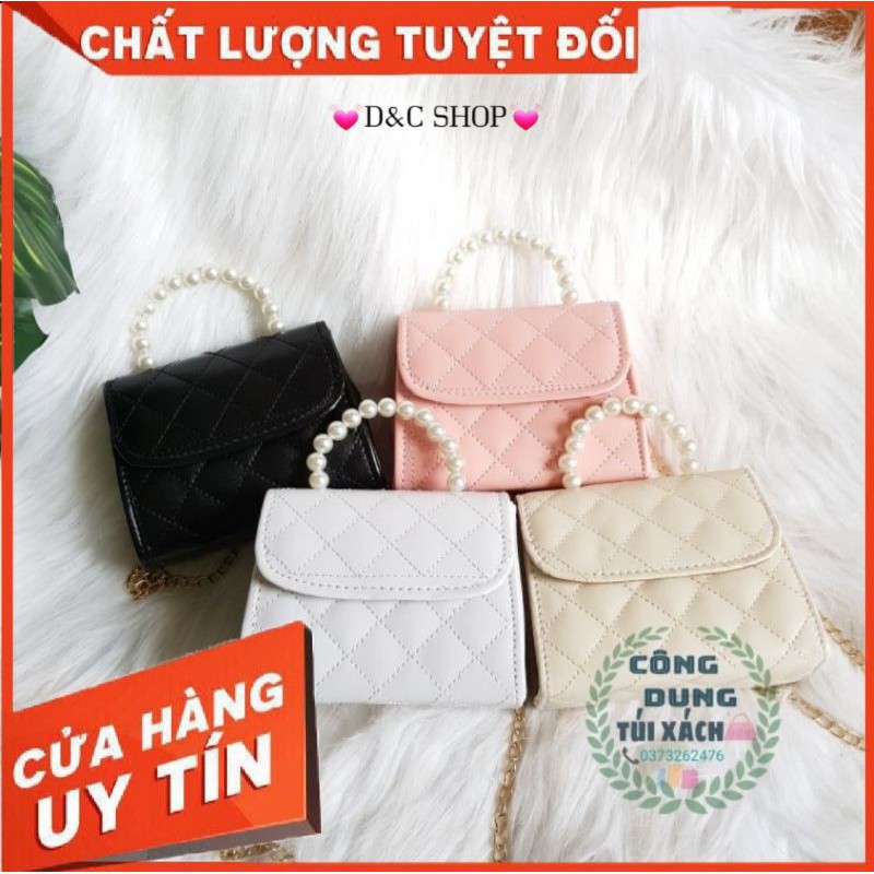 [Mã FAMAYWA2 giảm 10K đơn 50K] Túi đeo chéo mini quai ngọc hot (T7- size 15cm)