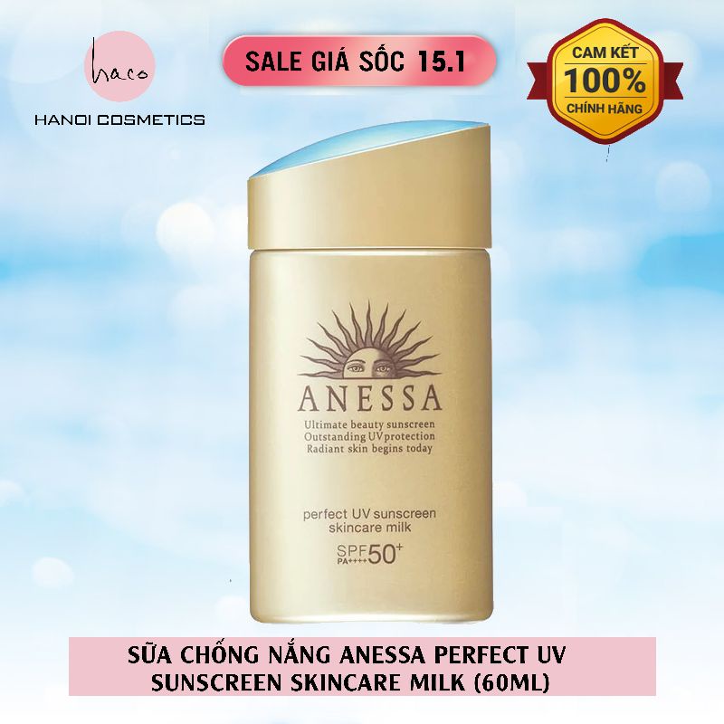 Sữa Chống Nắng Dưỡng Da Anessa Perfect UV Sunscreen Skincare Milk SPF 50+ PA++++ 60ML