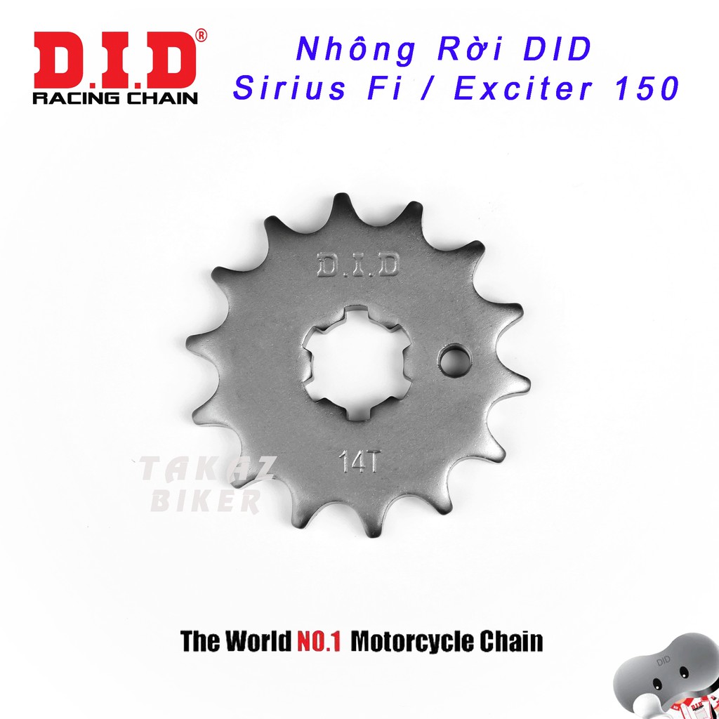 B1 Nhông rời DID 14T Exciter 150 - FZ 150 - SIrius Fi  Made in Thái lan Siêu Bền Cứng