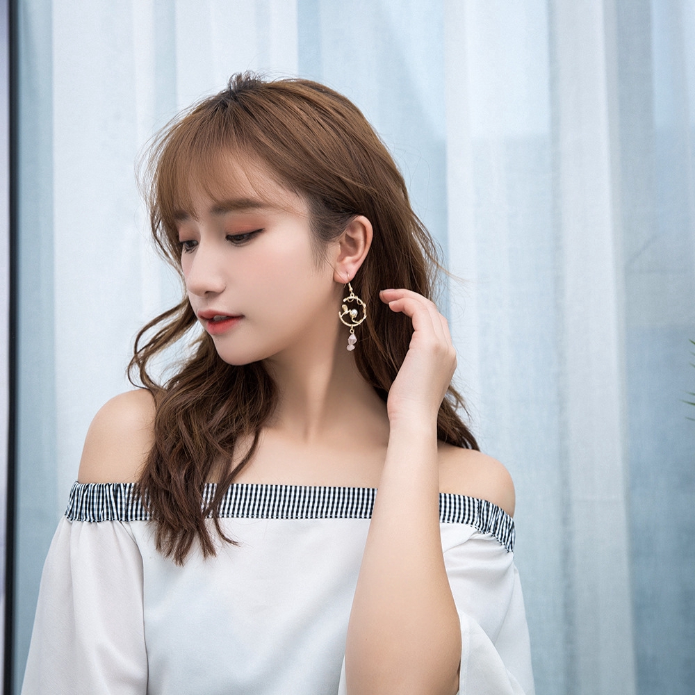 Khuyên tai kiểu dáng thanh lịch phong cách Hàn Quốc cho nữ