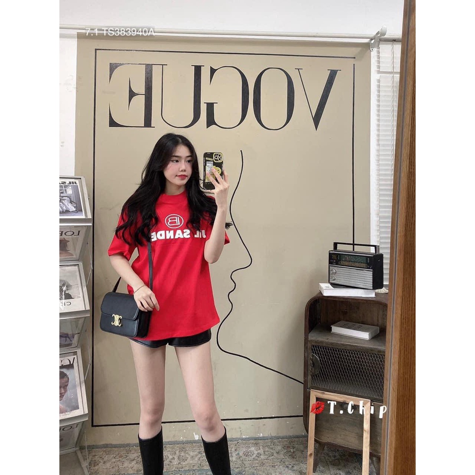 [ SIÊU PHẨM 2022] Áo Thun Nữ Jil Sandnr form rộng Cổ Tròn - ZADOLA FASHION