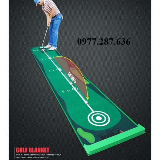 Thảm tập đánh golf Putting Mat PGM trong nhà di động chất liệu thảm nhung mềm mịn bền đẹp cao cấp TT007