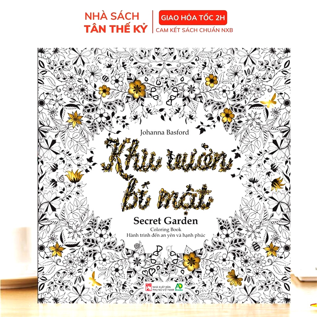 Sách Khu vườn bí mật tái bản 2020 (Sách tô màu Coloring book)