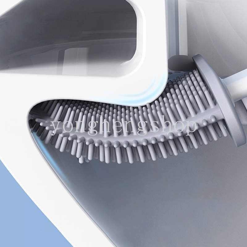 Bàn chải vệ sinh Toilet cán dài mềm mại gắn tường tiện dụng