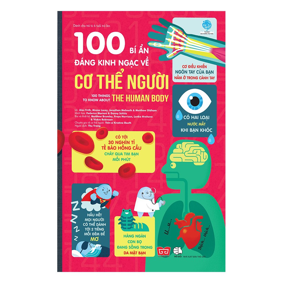 Sách - 100 bí ẩn đáng kinh ngạc về Cơ thể người (USBORNE - 100 things to know about the human body)