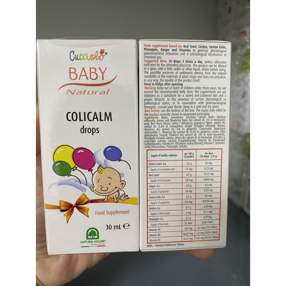 ColiCalm nhỏ giọt Cucciolo  giảm nôn trớ cho bé từ sơ sinh