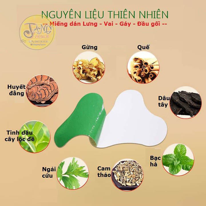 Hộp 12 Miếng Dán Ngải Cứu Lưng Vai Gáy Tịch Ngãi Đường Dán Ngải Cứu Giảm Đau Cổ Vai Gáy