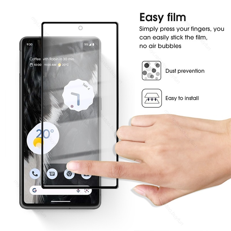 2pieces Curved Screen Protector Tempered Glass Film For Google Pixel 7 Pro 5G Protective Glass