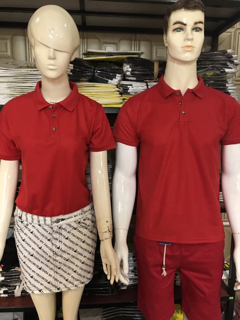 Áo thun nam nữ polo cổ bẻ ngắn tay vải cotton sợi thấm hút mồ hôi có nhiều màu Tmos 675 | BigBuy360 - bigbuy360.vn