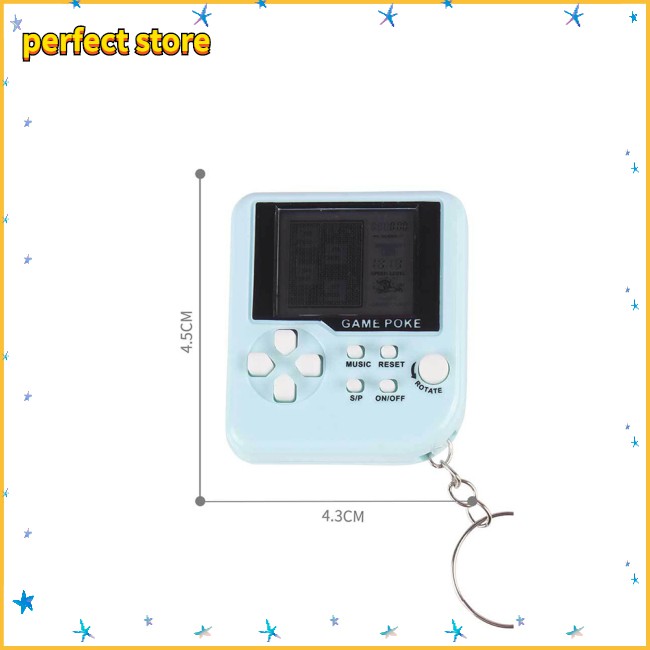 Máy Chơi Game Mini Mang Tính Hoài Niệm Cầm Tay Bỏ Túi Có Gắn Móc Chìa Khóa Trang Trí Xe Hơi Nhiều Màu Khác Nhau