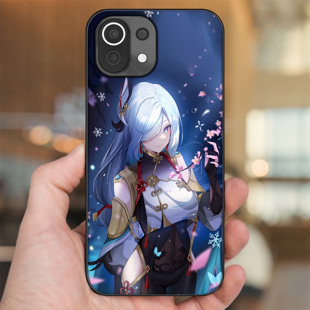 Ốp lưng Xiaomi Mi 11 Lite viền đen in hình Shenhe Genshin Impact