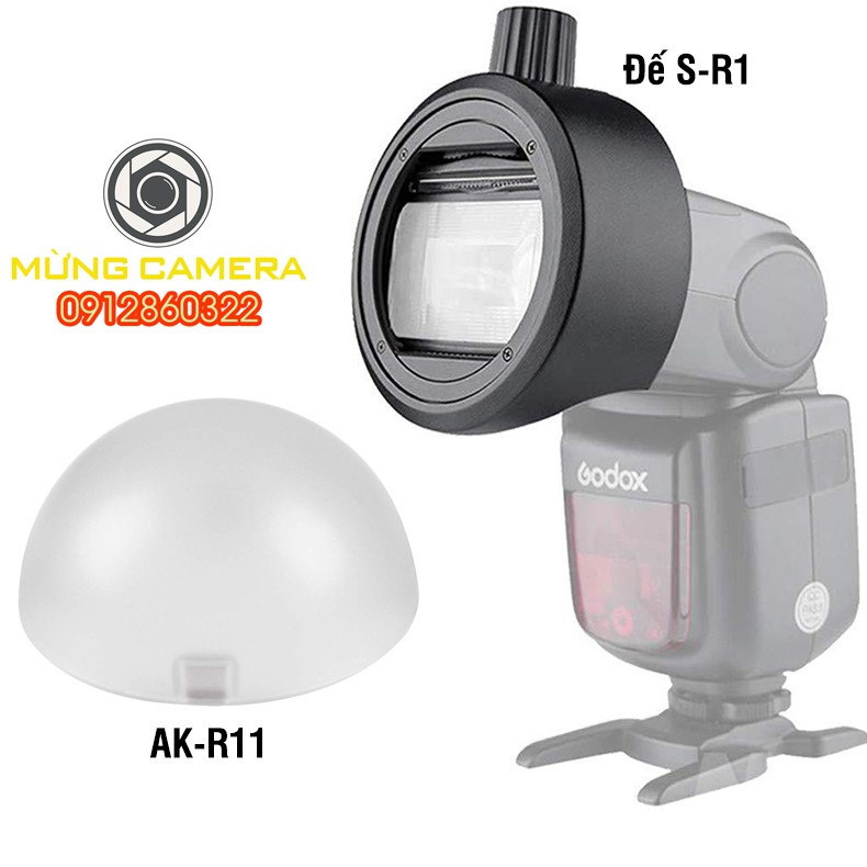 Combo Tản Sáng Godox AK-R11 + Đế Nam Châm S-R1