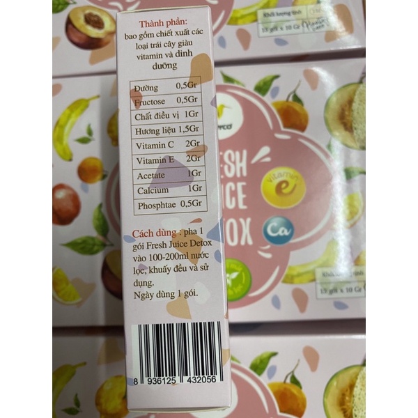 FRESH JUICE DETOX HAVYCO - DETOX TRÁI CÂY hộp 15 gói
