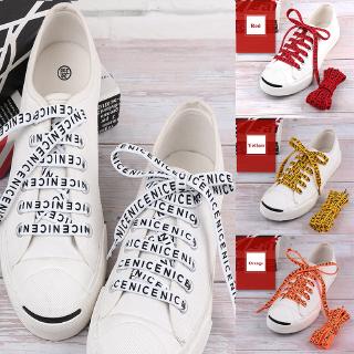 Cặp dây buộc giày bằng vải canvas in chữ phong cách thời trang độc đáo