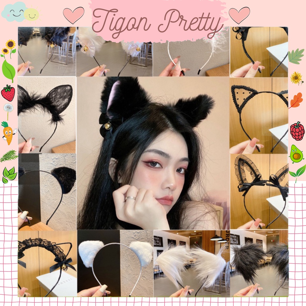 Bờm, Băng Đô Cài Tóc Lông Tai Mèo Dễ Thương Cute Hot Trend ❤