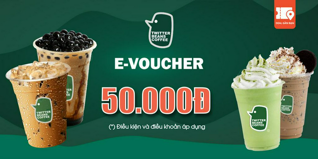 E-voucher twitter beans coffee hà nội trị giá 50.000đ