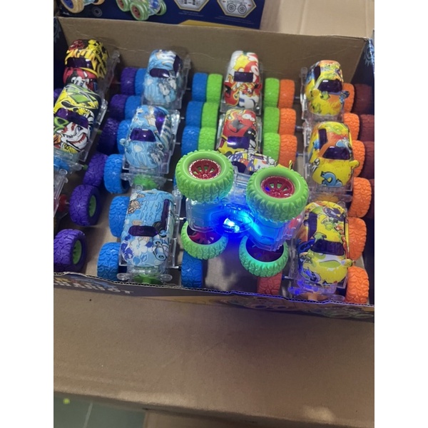 Đồ chơi xe khủng Long quán tính chạy đà mẫu mới có đèn dạng trong suốt