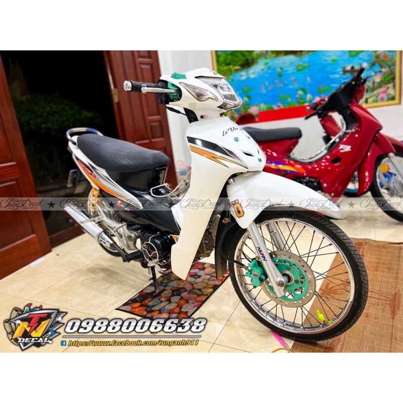 Tem xe Wave Alpha- Tem xe wave trắng