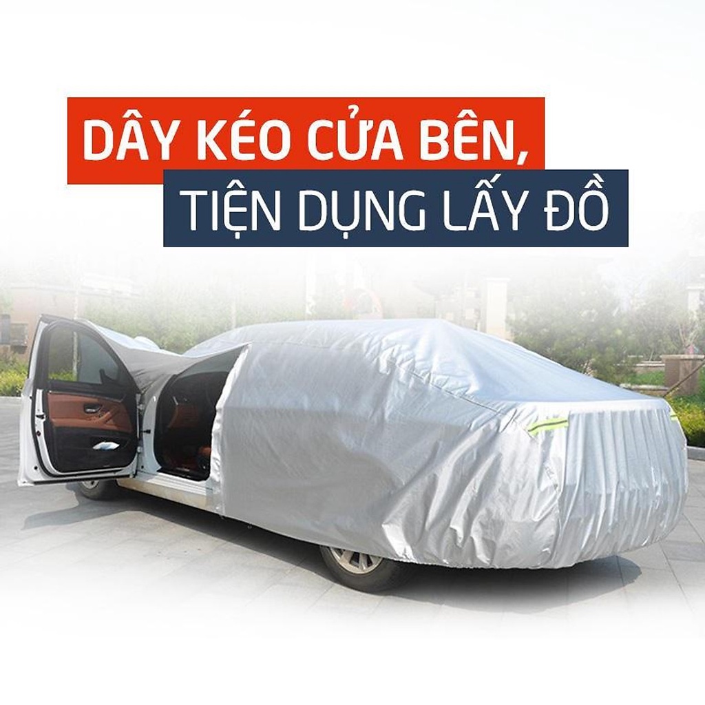 Bạt Trùm Xe Ô Tô 4 Chỗ Cao Cấp Phù Hợp Với Tất Cả Loại Xe Che Mưa Che Nắng, Hàng Chất Lượng Cao, Chất Vải Bạt Chống Thấm
