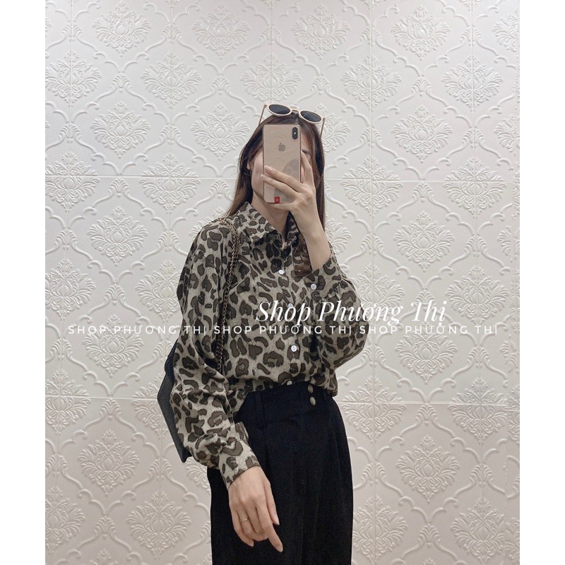 Áo sơmi oversize da báo hót 2021 (hình thật/sẵn) | BigBuy360 - bigbuy360.vn