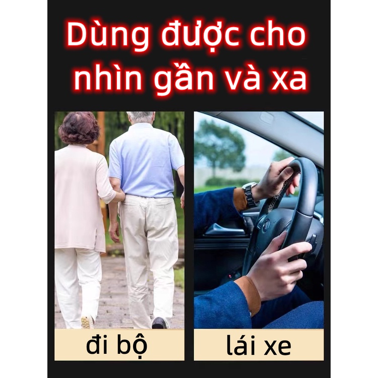 Gọng kính lão-viễn thị,thấu kính pha lê đọc sách unisex +1,2,3,4 độ thiết kế gấp gọn tặng kèm bao da và khăn lau cao cấp