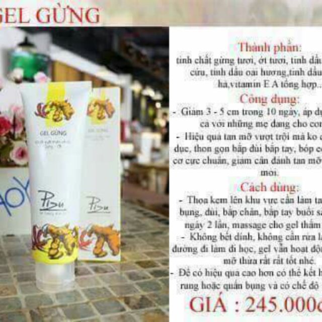 Gel tươi tan mỡ