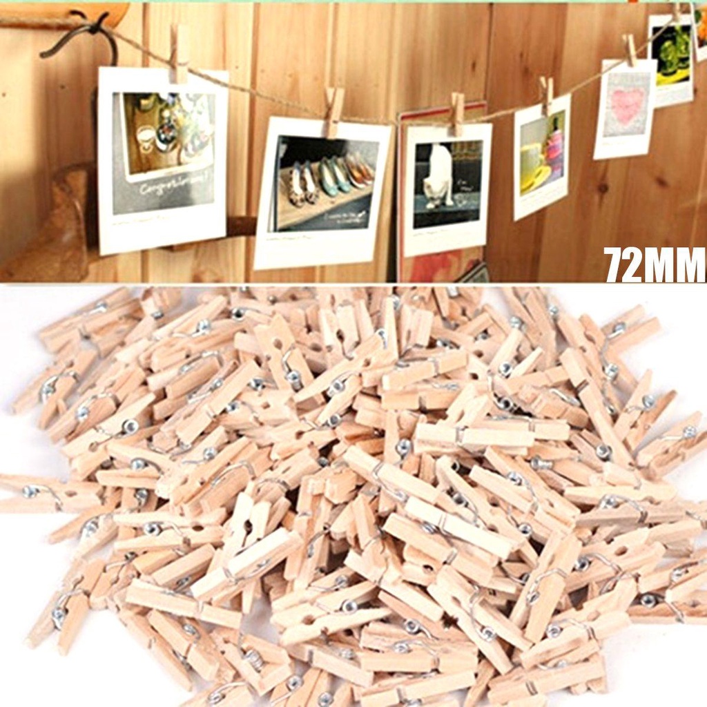 Kẹp Ảnh Bằng Gỗ Dài 72mm Đa Năng Tiện Dụng DIY