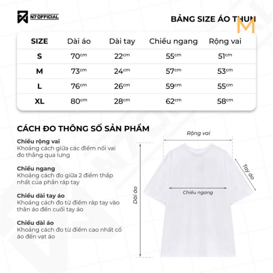 Áo thun Summer Bear unisex N7 Basic Tee phông trơn nam nữ tay lỡ form rộng oversize A6
