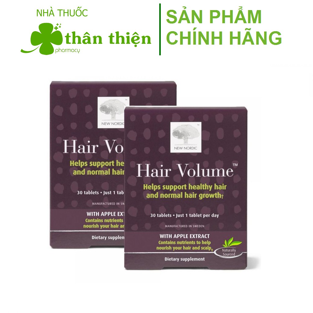 Hair Volume - Viên Uống Dưỡng Tóc giúp tóc dày mượt, chắc khỏe, giảm rụng tóc