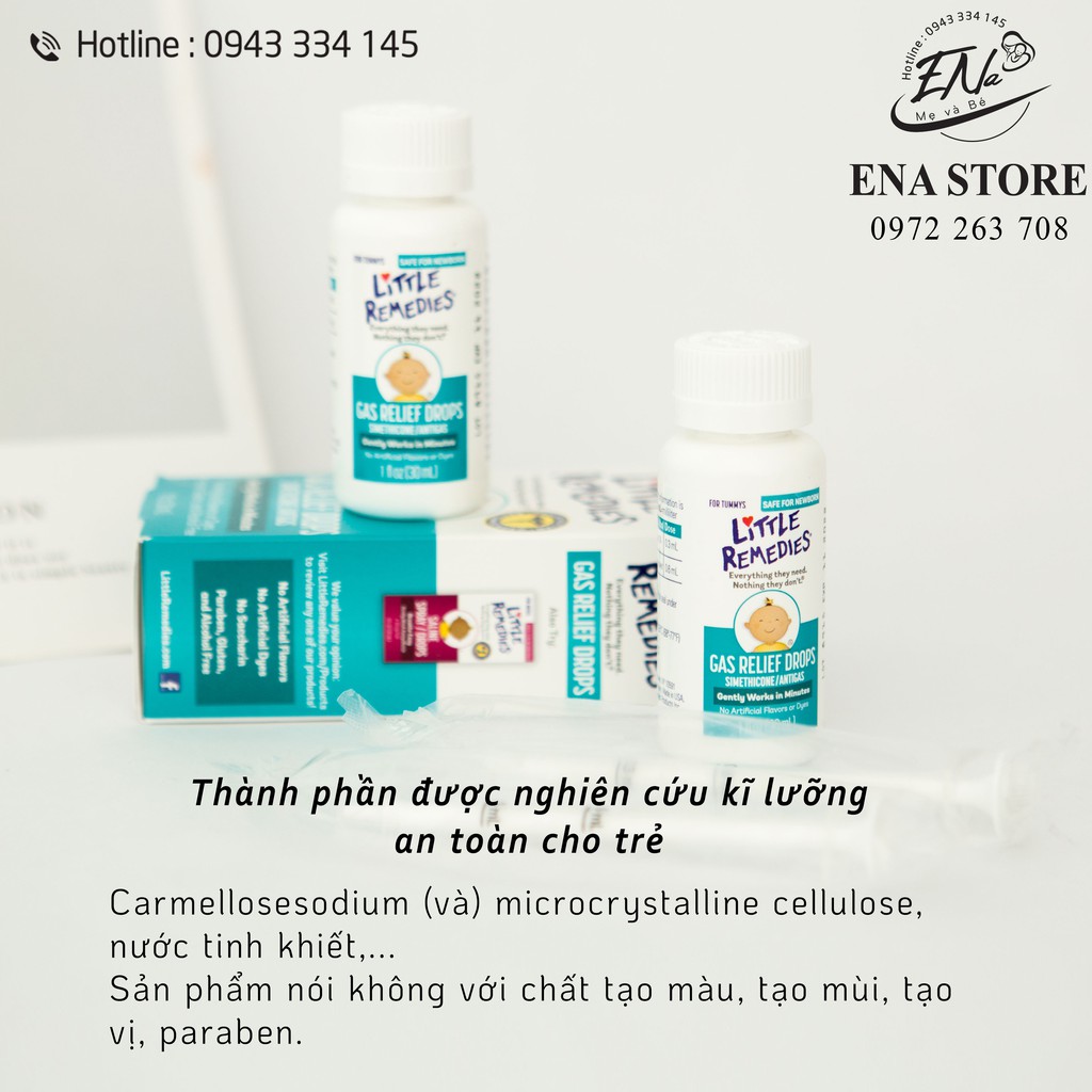 Nước nhỏ tiêu ga Little Remedies Tummys Gas Relief Drops Mỹ 30ml