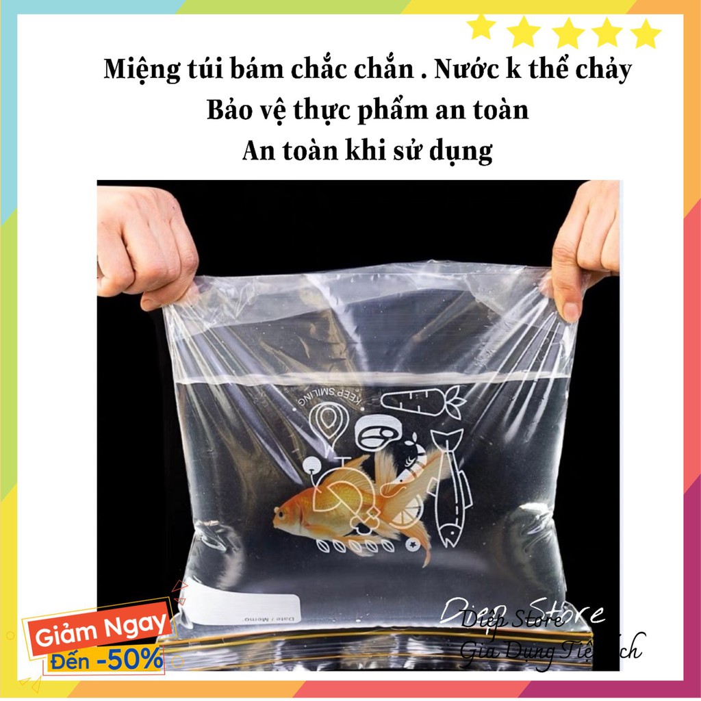 Túi zip đựng thực phẩm ❤️SALE❤️ Túi đựng Set 3 hộp có ô ghi tên sa có thể tái sử dụng