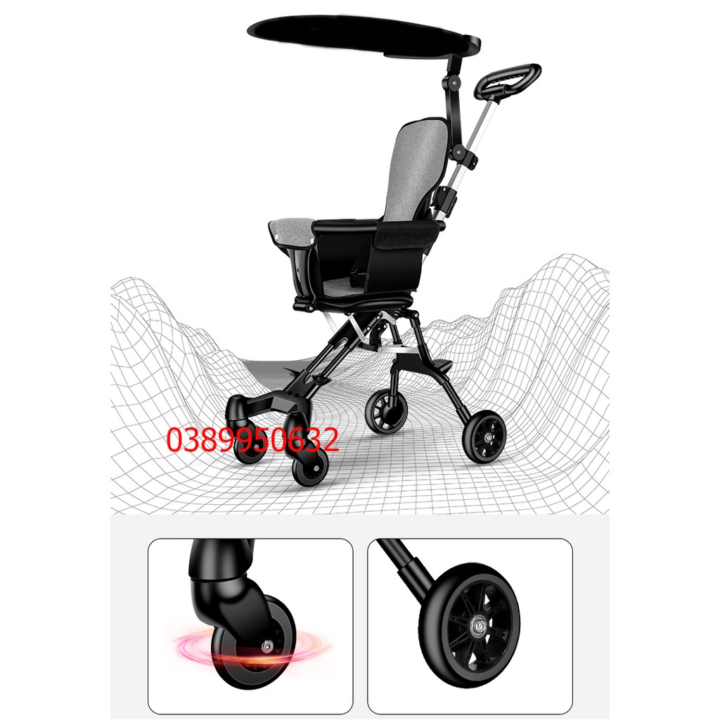 Xe Đẩy Gấp Gọn, Đảo Chiều Cho Bé - Siêu Gọn, Siêu Nhẹ, Siêu Rẻ