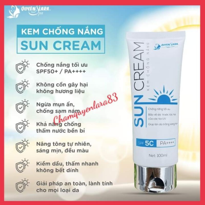 Kem chống nắng sun cream Quyên lara 100ml