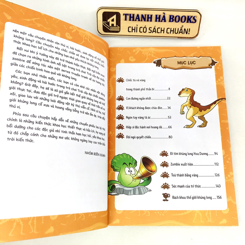 Sách - Trái cây đại chiến Zombie - Thế giới khủng long - T5: Khủng long và tòa thành vàng (tái bản 2021)