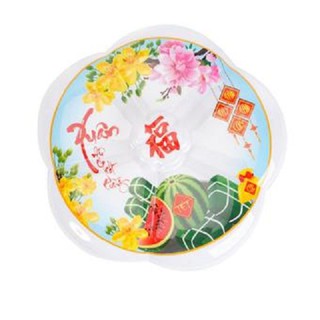 HỘP BÁNH MỨT TẾT 6 NGĂN HÌNH BÔNG MAI CÓ NHẠC