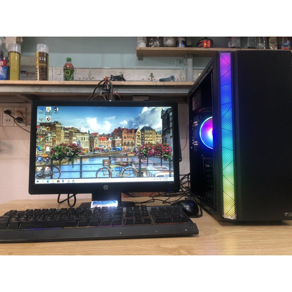 [Mã 66ELHASALE hoàn 7% đơn 500K] Bộ máy tính bàn chơi game LOL, FIFA, pc chơi game giá rẻ i5 3470, ssd 120g, gt730